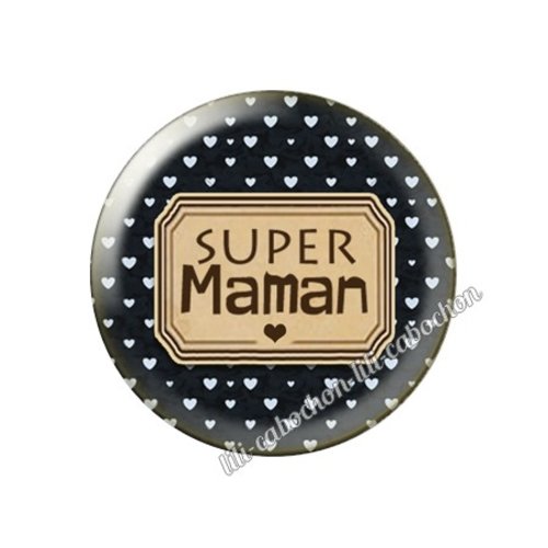 Cabochon résine a coller 25 mm maman fm80