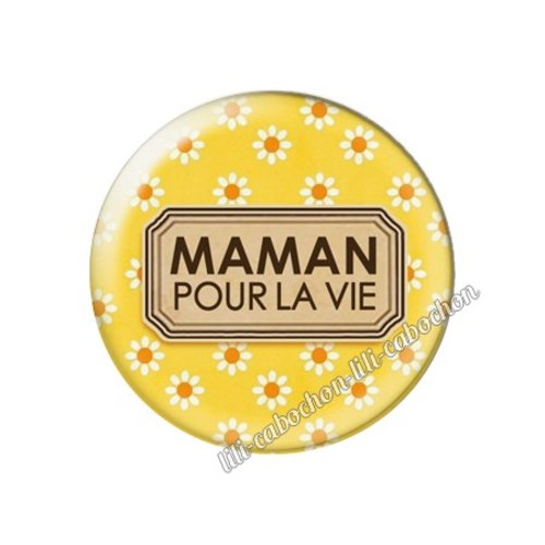 Cabochon résine a coller 25 mm maman fm85
