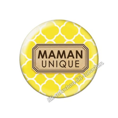 Cabochon résine a coller 25 mm maman fm90