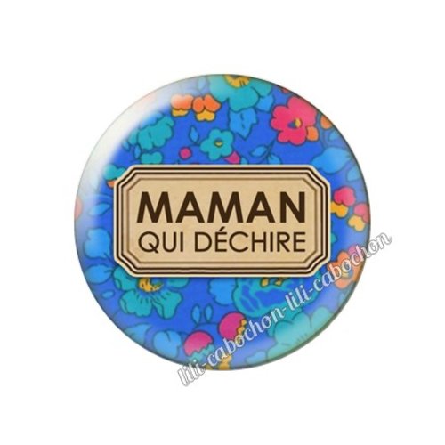 Cabochon résine a coller 25 mm maman fm94