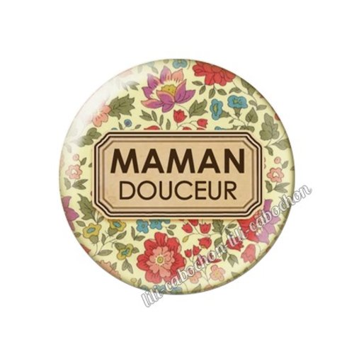 Cabochon résine a coller 25 mm maman fm96