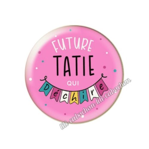 Cabochon résine a coller 25 mm futur tatie fm115