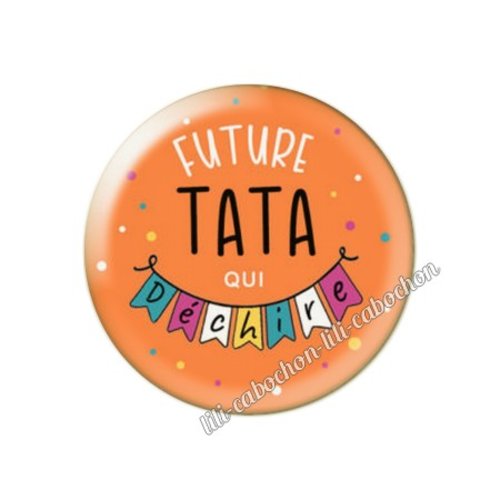 Cabochon résine a coller 25 mm futur tata fm117