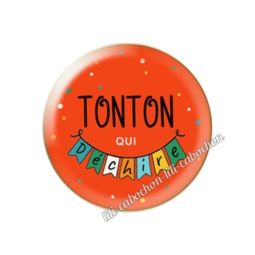 Cabochon résine a coller 25 mm tonton fm115