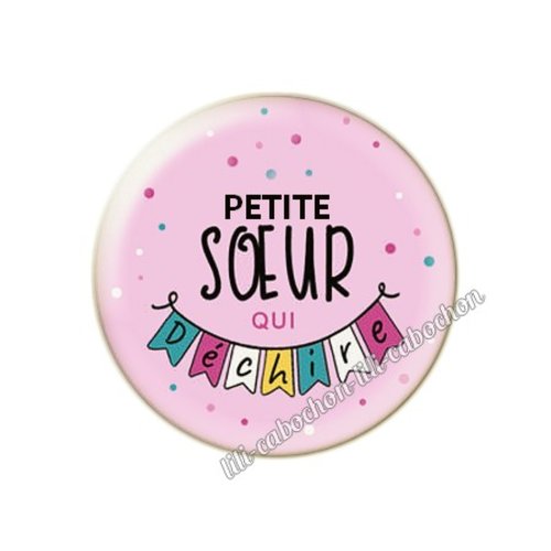 Cabochon résine a coller 25 mm soeur fm133