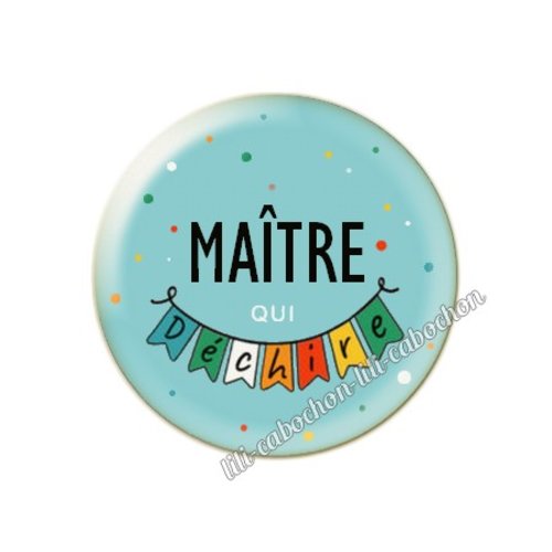 Cabochon résine a coller 25 mm maître fm132