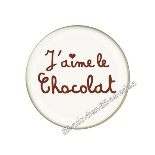 Cabochon résine a coller 25 mm chocolat addict fm132