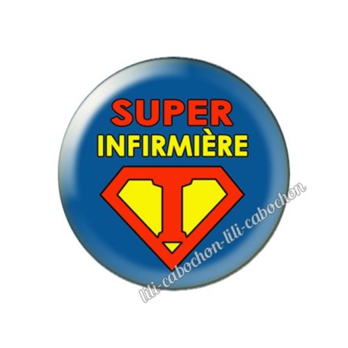 Cabochon résine a coller 25 mm infirmière fm166