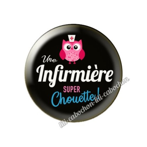Cabochon résine a coller 25 mm infirmière fm167