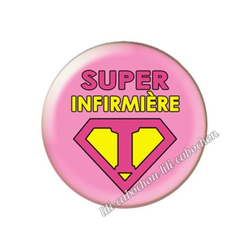 Cabochon résine a coller 25 mm infirmière fm168