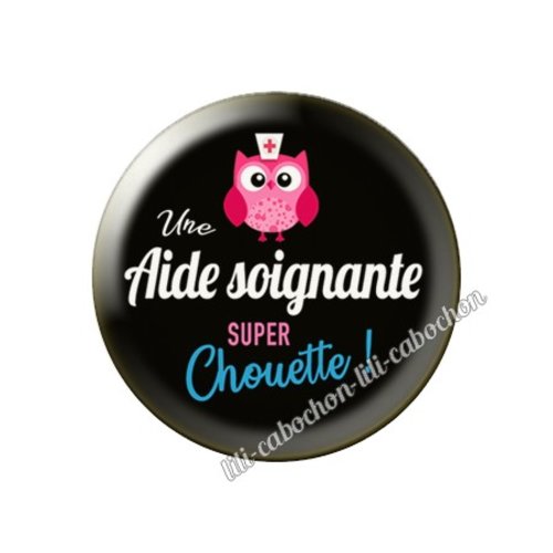 Cabochon résine a coller 25 mm aide-soignante fm179