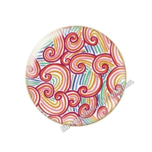 Cabochon résine a coller 25 mm liberty fm191