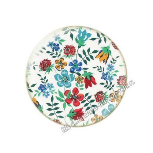 Cabochon résine a coller 25 mm liberty fm244