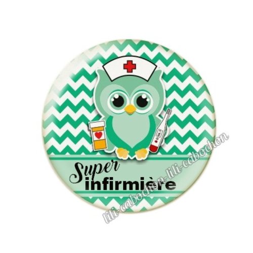 Cabochon résine a coller 25 mm infirmière tr56