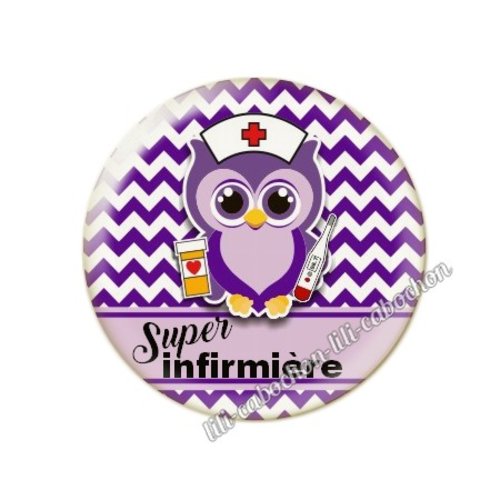 Cabochon résine a coller 25 mm infirmière tr58