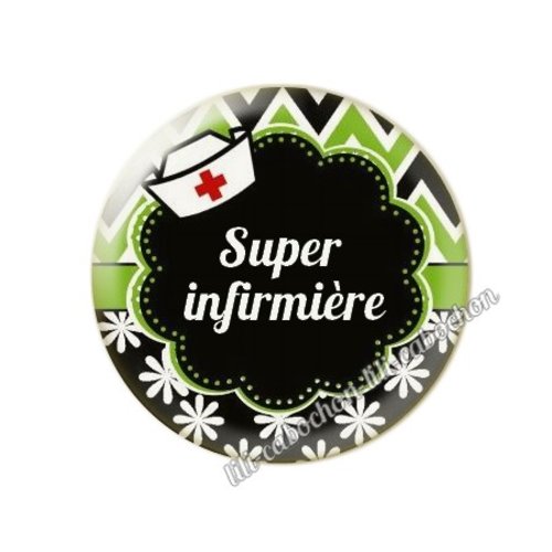 Cabochon résine a coller 25 mm infirmière tr64