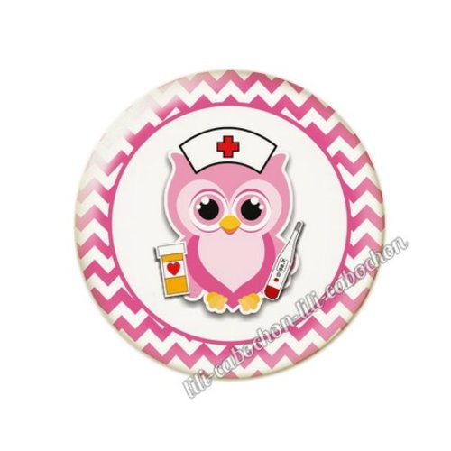 Cabochon résine a coller 25 mm infirmière tr85