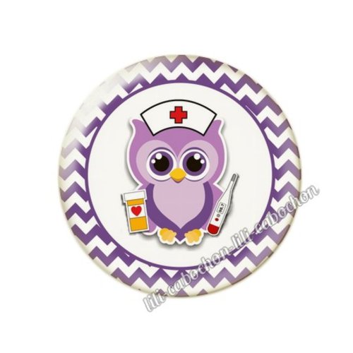 Cabochon résine a coller 25 mm infirmière tr87