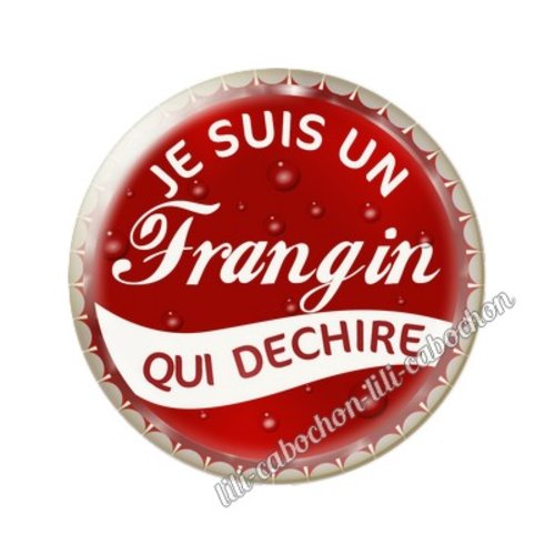 Cabochon résine a coller 25 mm frangin tr1
