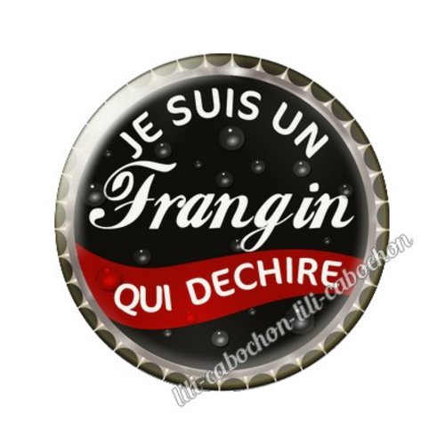 Cabochon résine a coller 25 mm frere frangin tr2