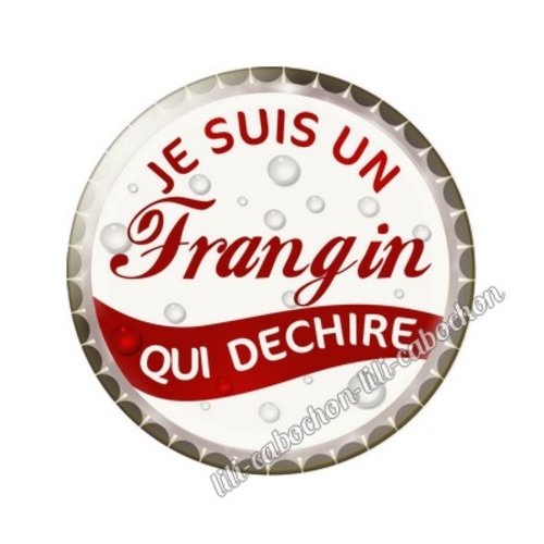 Cabochon résine a coller 25 mm frere frangin tr3