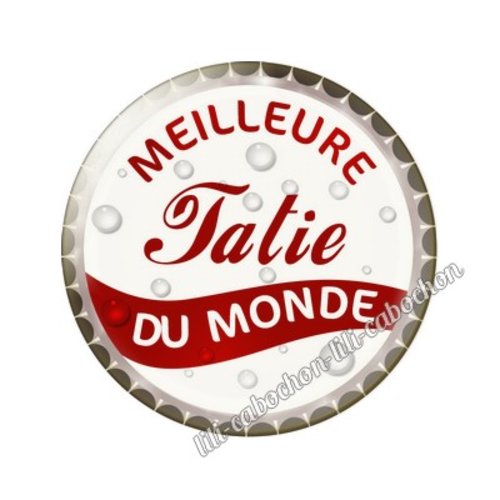 Cabochon résine a coller 25 mm tatie tr12