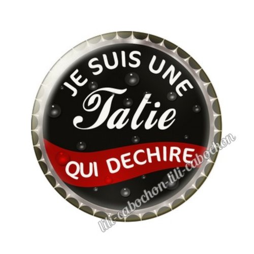 Cabochon résine a coller 25 mm tatie tr14