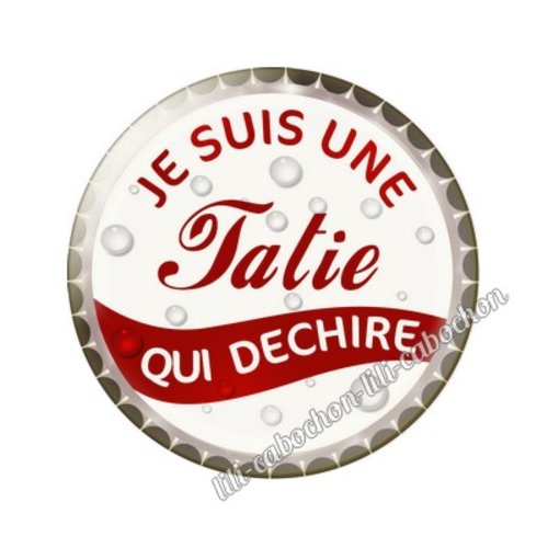 Cabochon résine a coller 25 mm tatie tr15