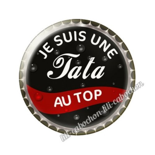 Cabochon résine a coller 25 mm tata tr20