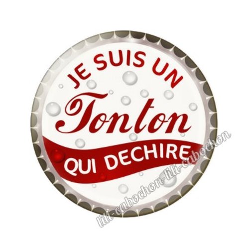 Cabochon résine a coller 25 mm tonton tr33