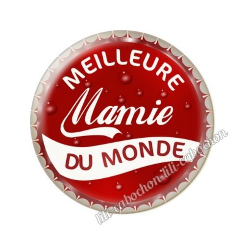 Cabochon résine a coller 25 mm mamie tr63