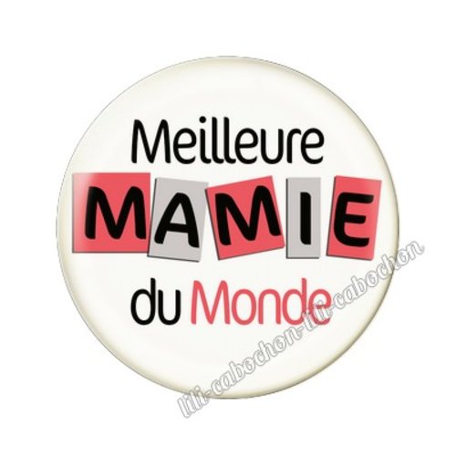 Cabochon résine a coller 25 mm mamie tr66