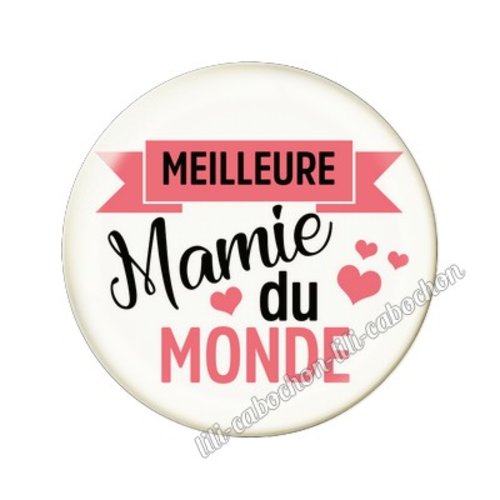 Cabochon résine a coller 25 mm mamie tr67