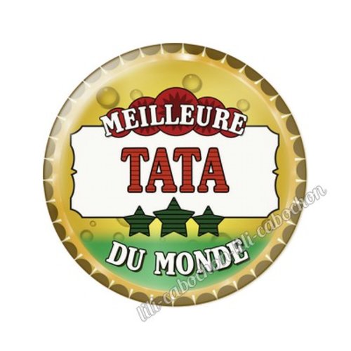 Cabochon résine a coller 25 mm papy tr78