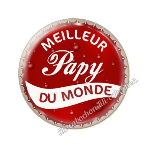 Cabochon résine a coller 25 mm papy tr79