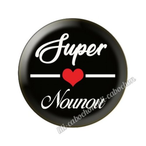 Cabochon résine a coller 25 mm nounou fr46