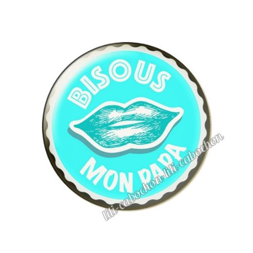 Cabochon résine a coller 25 mm papa pp1