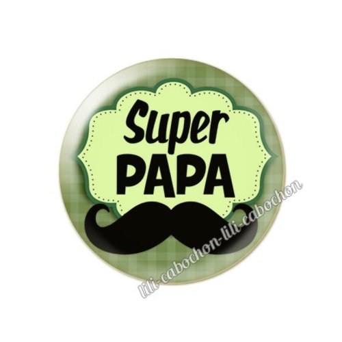 Cabochon résine a coller 25 mm papa pp4