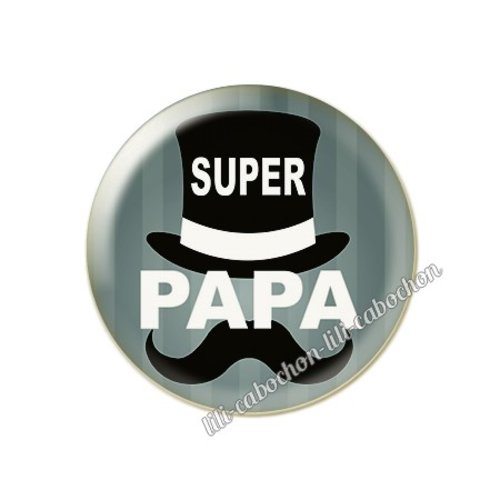 Cabochon résine a coller 25 mm papa pp6