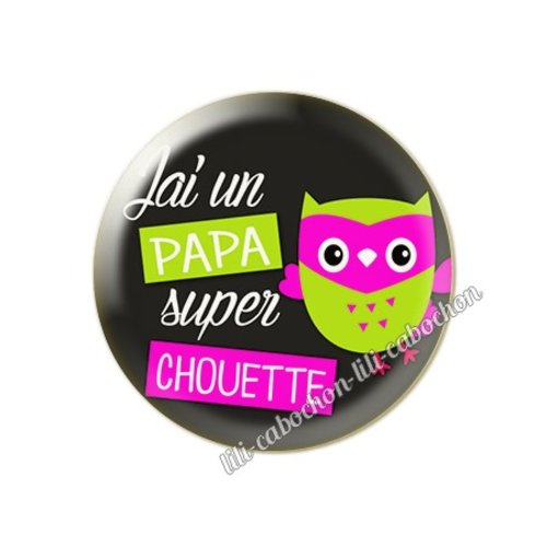 Cabochon résine a coller 25 mm papa pp7