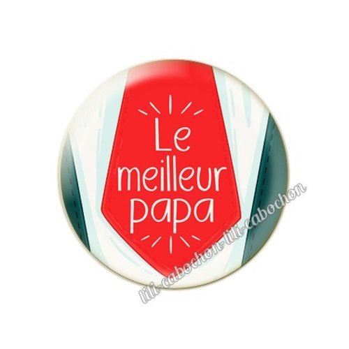 Cabochon résine a coller 25 mm papa pp14