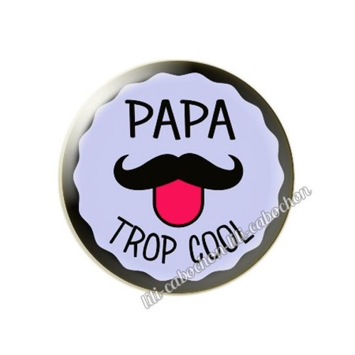 Cabochon résine a coller 25 mm papa pp17
