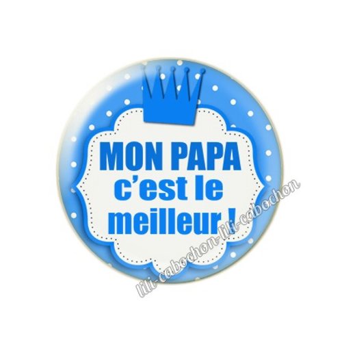 Cabochon résine a coller 25 mm papa pp19