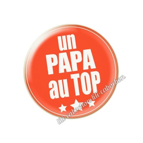 Cabochon résine a coller 25 mm papa pp24