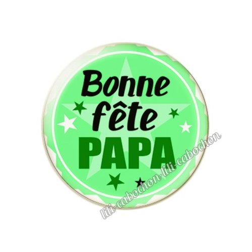 Cabochon résine a coller 25 mm papa pp25
