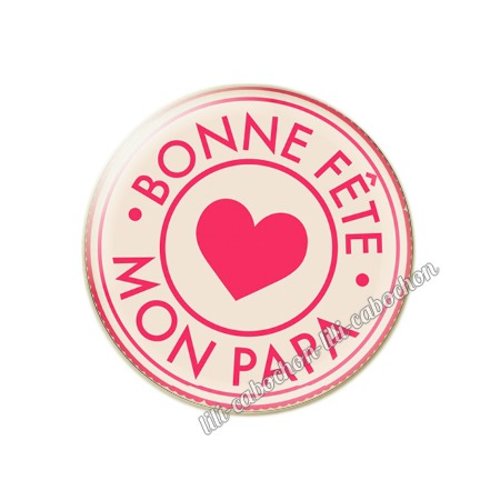 Cabochon résine a coller 25 mm papa pp26