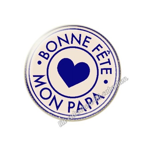 Cabochon résine a coller 25 mm papa pp27