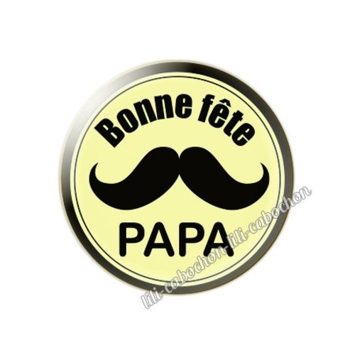 Cabochon résine a coller 25 mm papa pp30