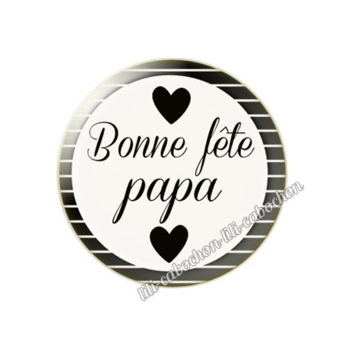 Cabochon résine a coller 25 mm papa pp31