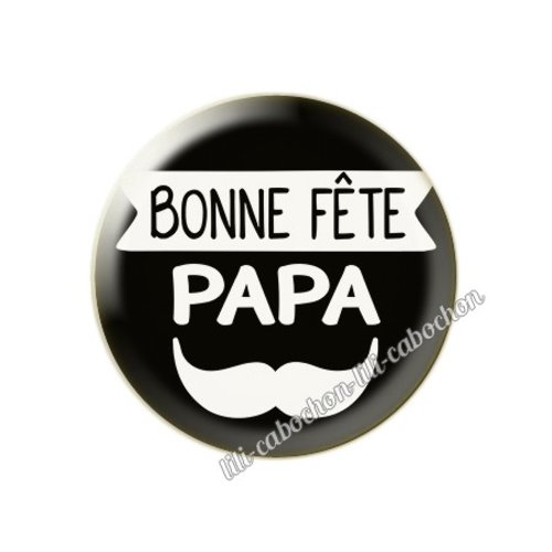 Cabochon résine a coller 25 mm papa pp32